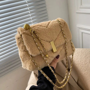 Faux Fur Fashion luxury Designer Handbag