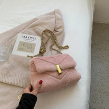 Load image into Gallery viewer, Faux Fur Fashion luxury Designer Handbag - Pink