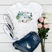 Load image into Gallery viewer, Fierce Heart Cartoon Print T-shirt - Design 20 / XS