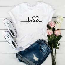 Load image into Gallery viewer, Fierce Heart Cartoon Print T-shirt - Design 8 / XS