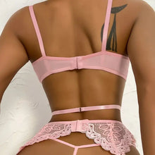 Load image into Gallery viewer, Floral Transparent Lace Lingerie Set
