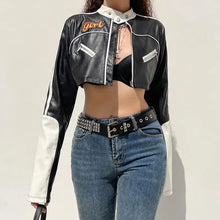 Load image into Gallery viewer, Get With It Cropped PU Leather Jacket