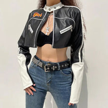 Load image into Gallery viewer, Get With It Cropped PU Leather Jacket