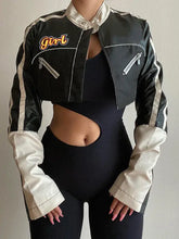 Load image into Gallery viewer, Get With It Cropped PU Leather Jacket - Black / L