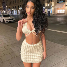 Load image into Gallery viewer, Get To Know Me Skirt Set - Creamy-white / S