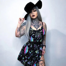 Load image into Gallery viewer, Gothic Cartoon Emo Print Black Dress - Apparel &amp; Accessories
