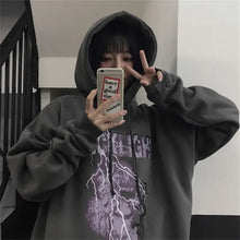 Load image into Gallery viewer, Gothic Japanese Cartoon Hip Hop Hoodie - 13 / S