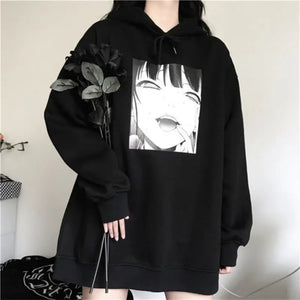 Gothic Japanese Cartoon Hip Hop Hoodie - 14 / XXL
