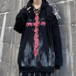 Gothic Japanese Cartoon Hip Hop Hoodie - 18 / XXL