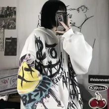 Load image into Gallery viewer, Gothic Japanese Cartoon Hip Hop Hoodie - 2 / M