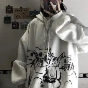 Gothic Japanese Cartoon Hip Hop Hoodie - 4 / XL