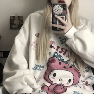 Gothic Japanese Cartoon Hip Hop Hoodie - 8 / XXL