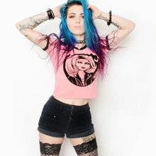 Load image into Gallery viewer, Gothic Punk Demon Scary Printed T-shirt