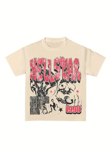 Graffiti Print Crop Tee Cool Street Style for Women