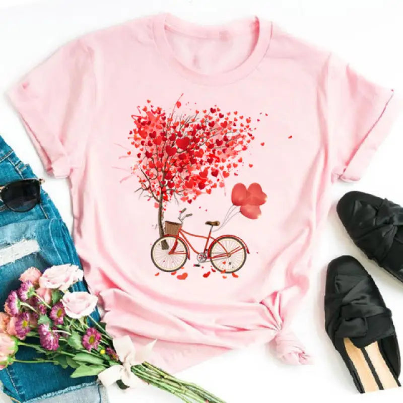 Graphic Cartoon Tree Print Harajuku T-shirt - Design 1