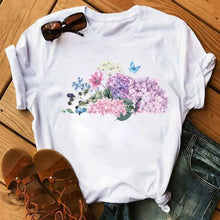 Load image into Gallery viewer, Graphic Cartoon Tree Print Harajuku T-shirt - Design 11 / S