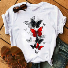 Load image into Gallery viewer, Graphic Cartoon Tree Print Harajuku T-shirt - Design 15