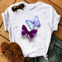 Load image into Gallery viewer, Graphic Cartoon Tree Print Harajuku T-shirt - Design 18