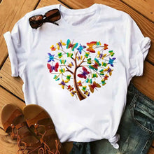 Load image into Gallery viewer, Graphic Cartoon Tree Print Harajuku T-shirt - Design 22