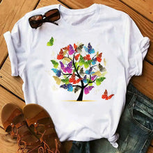 Load image into Gallery viewer, Graphic Cartoon Tree Print Harajuku T-shirt - Design 27