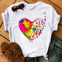 Load image into Gallery viewer, Graphic Cartoon Tree Print Harajuku T-shirt - Design 28