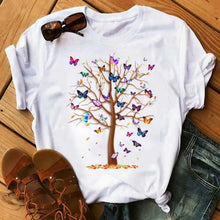 Load image into Gallery viewer, Graphic Cartoon Tree Print Harajuku T-shirt - Design 3