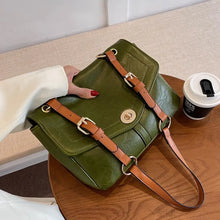 Load image into Gallery viewer, Green Small PU Leather Shoulder Crossbody Bag