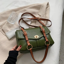 Load image into Gallery viewer, Green Small PU Leather Shoulder Crossbody Bag - green
