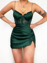 Load image into Gallery viewer, Hailey Ruffle Mini Dress - Green / L