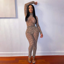 Load image into Gallery viewer, Hallow-Out Sheer Mesh Two Piece Set