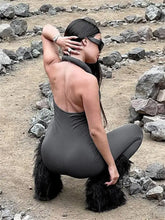 Load image into Gallery viewer, Halter Backless One Piece Fashion Jumpsuit