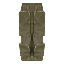Load image into Gallery viewer, Harajuku Zipper Loose High Waist Y2k Skirt - Army Green / S