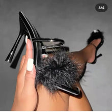 Load image into Gallery viewer, High Heel PU Open Toe Stiletto Shoes - black / 38