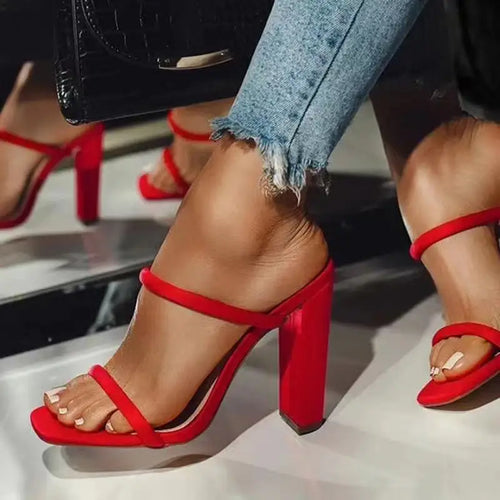 High Heeled Open Toe Sandals