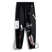 Load image into Gallery viewer, High Waist Loose Techwear Streetwear Cargo Pants - black