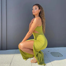 Load image into Gallery viewer, Hollow High Waist Slim-Fit Split Dress