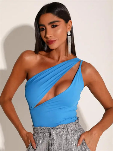 Hollow Out Slim One Piece Bodysuit