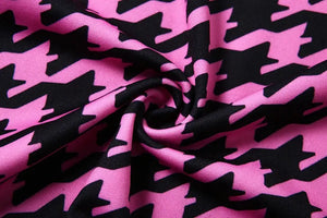 Hot Pink Strapless Off Shoulder Bodycon Dress With Gloves