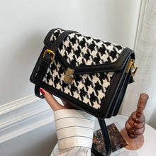 Load image into Gallery viewer, Houndstooth Crossbody Luxury Bag