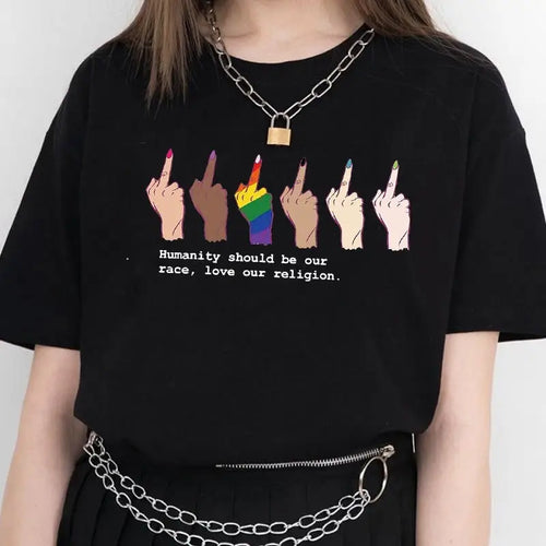 Humanity Should Be Our Race Love Religion T-shirt