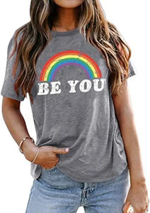 Humanity Should Be Our Race Love Religion T-shirt - Gray-Be