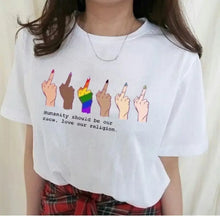 Load image into Gallery viewer, Humanity Should Be Our Race Love Religion T-shirt