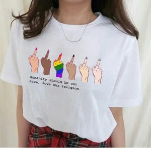 Humanity Should Be Our Race Love Religion T-shirt