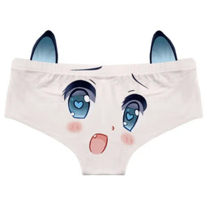 Japanese Kawaii Breathable Low Waist Seamless Panty - blue