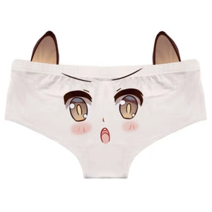 Japanese Kawaii Breathable Low Waist Seamless Panty - brown