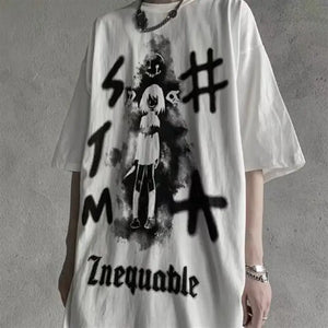 Japanese Loose Oversize Harajuku Punk T-shirt - 10 / S