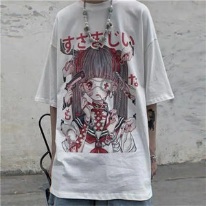 Japanese Loose Oversize Harajuku Punk T-shirt - 16 / M