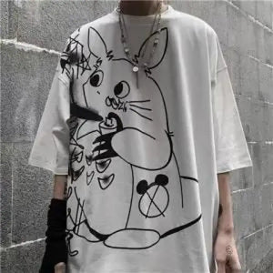 Japanese Loose Oversize Harajuku Punk T-shirt - 8 / S