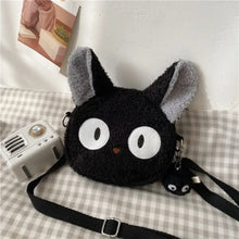 Load image into Gallery viewer, Japanese Style Kawaii Cartoon Plush Shoulder Bag - Black
