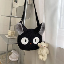 Load image into Gallery viewer, Japanese Style Kawaii Cartoon Plush Shoulder Bag - Black